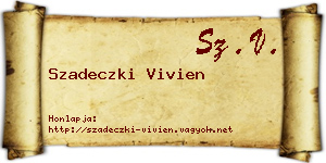 Szadeczki Vivien névjegykártya